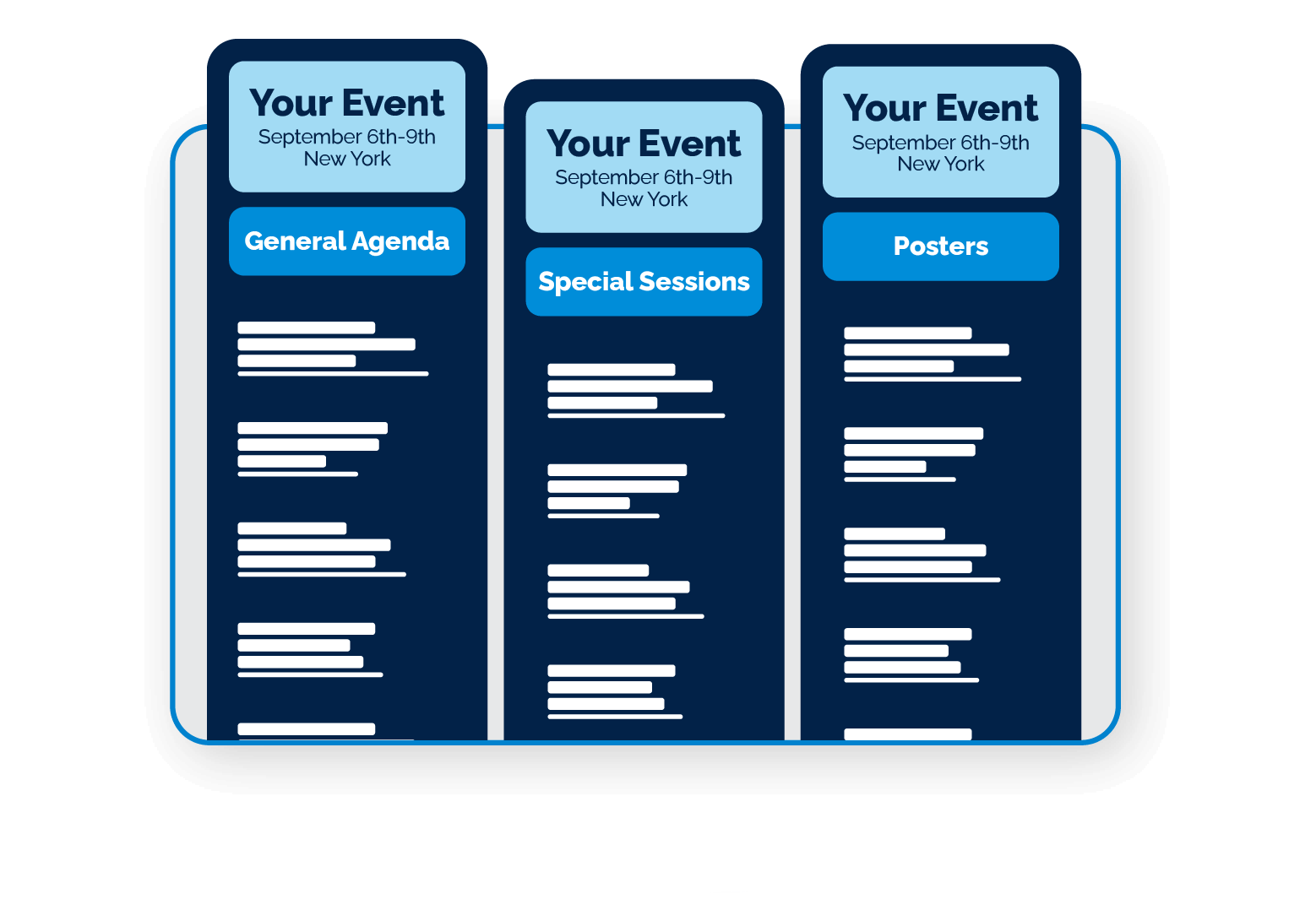 Multiple agendas in one event