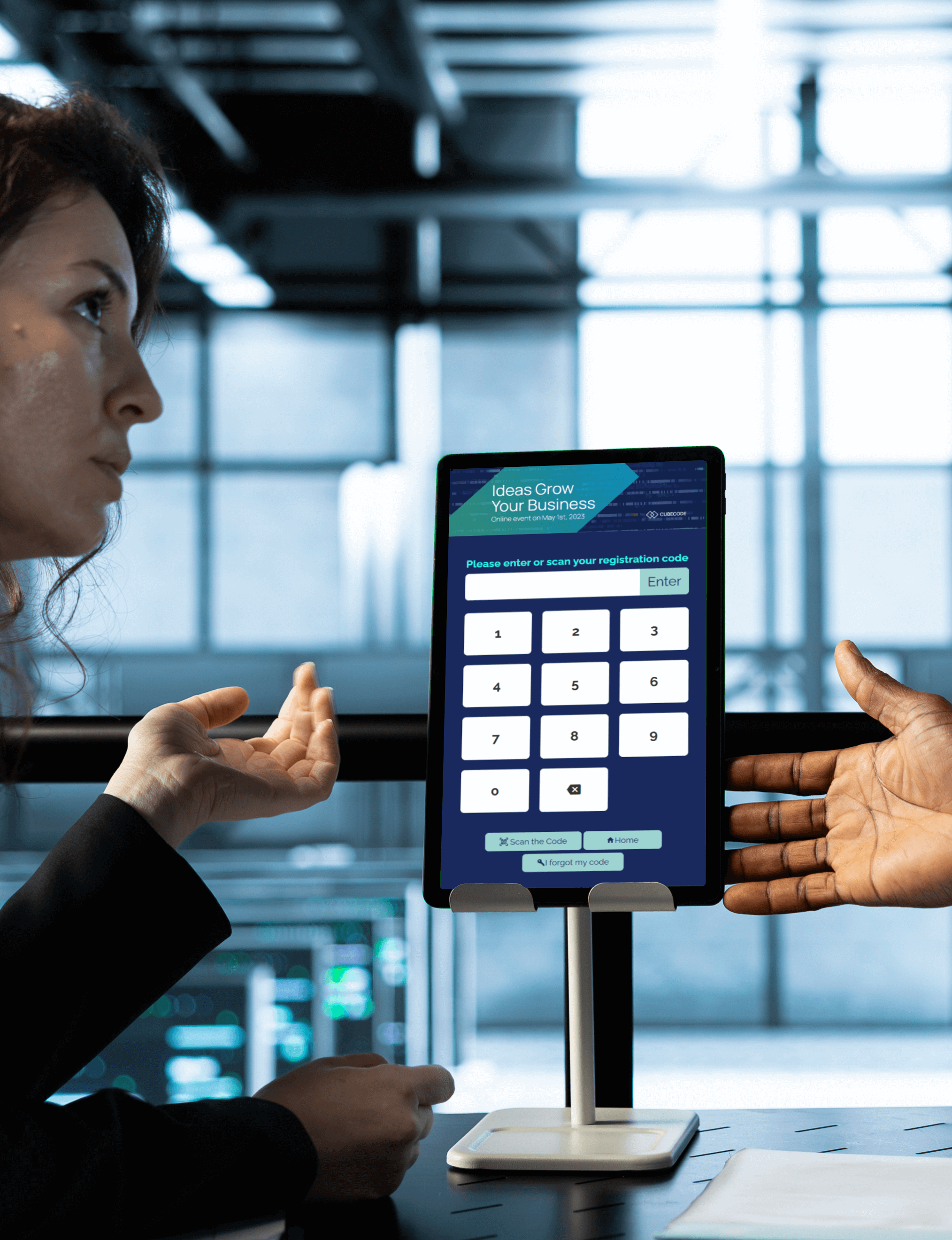 Event Arrival kiosk