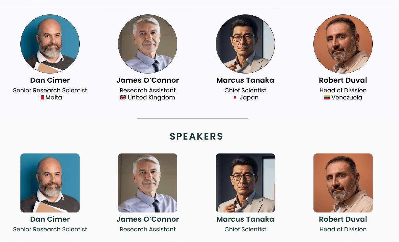 Customization of speakers images