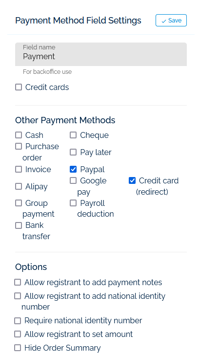 Example of an invoice from the system