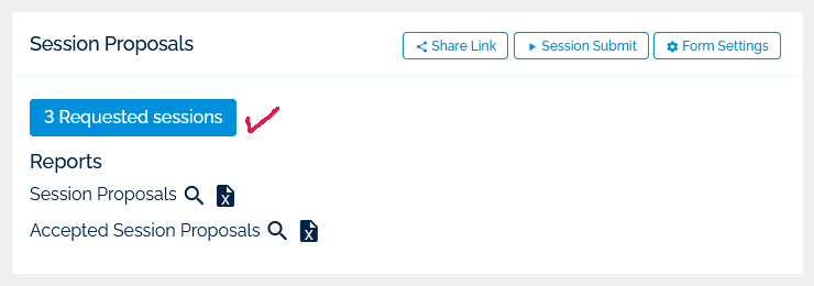 List of submitted session proposals